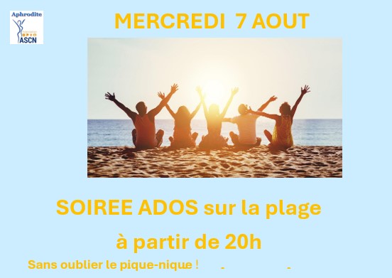 Soirée ados sur la plage 