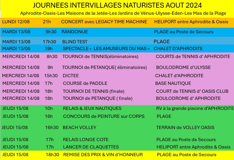 Intervillage août 2024