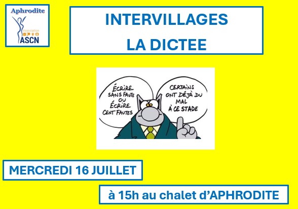 INTERVILLAGES-DICTEE