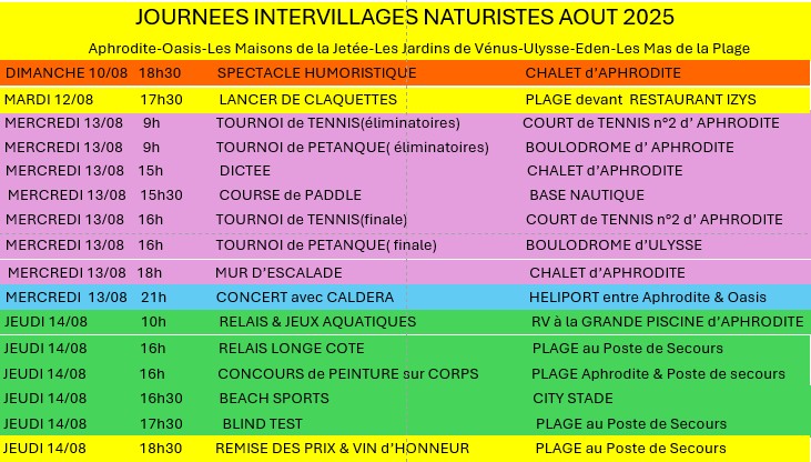 PROGRAMME-INTERVILLAGES