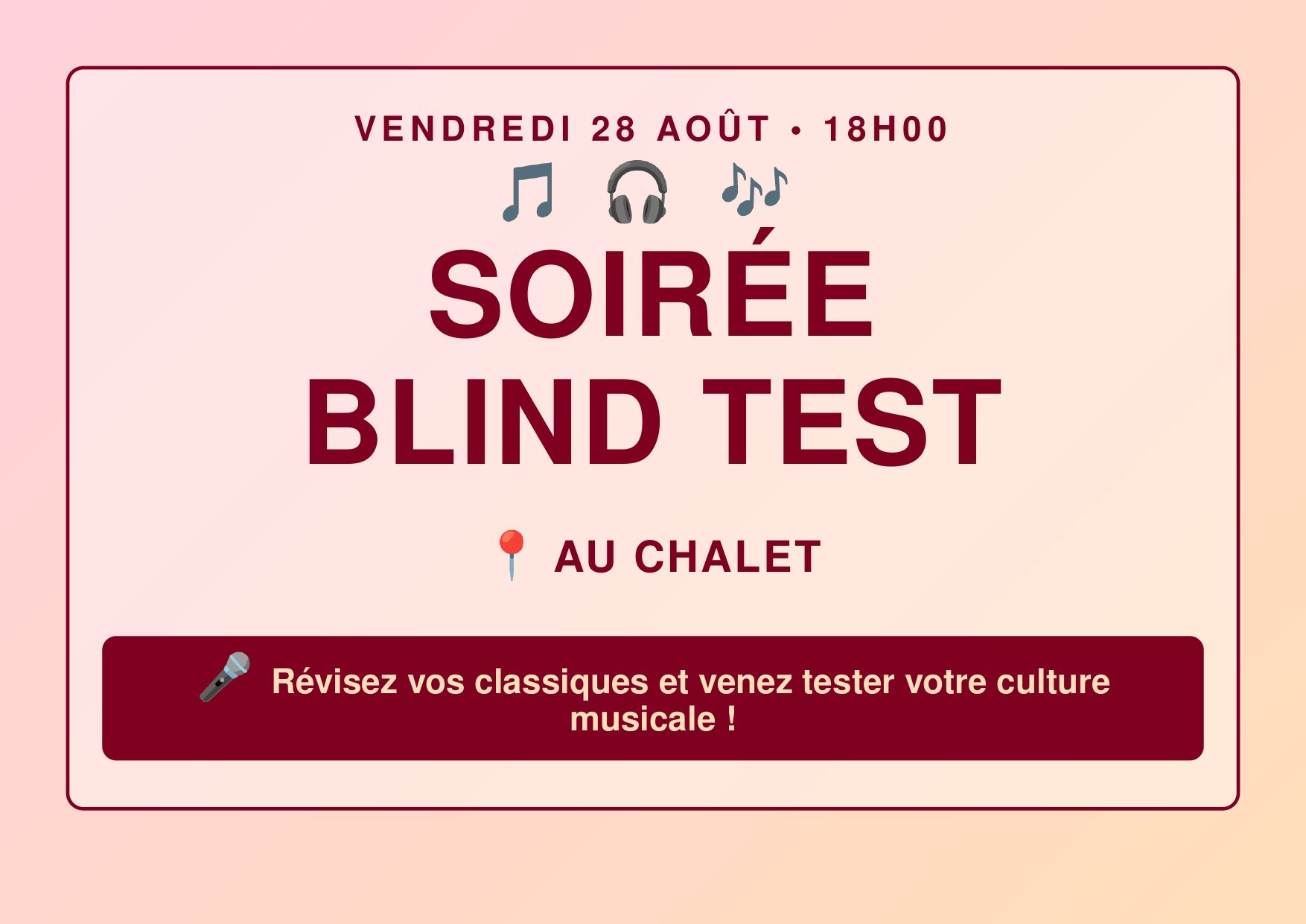 SOIRÉE BLIND TEST
